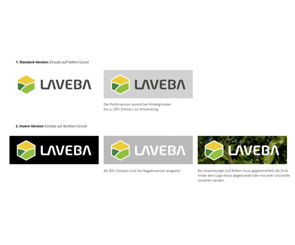 LAVEBA | Flexibles Logokonzept